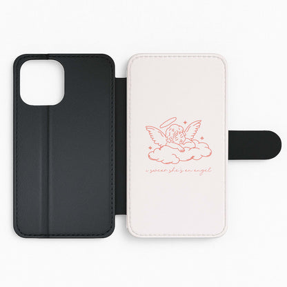 I Swear Shes An Angel - Clean Girl Aesthetic Flip Phone Case