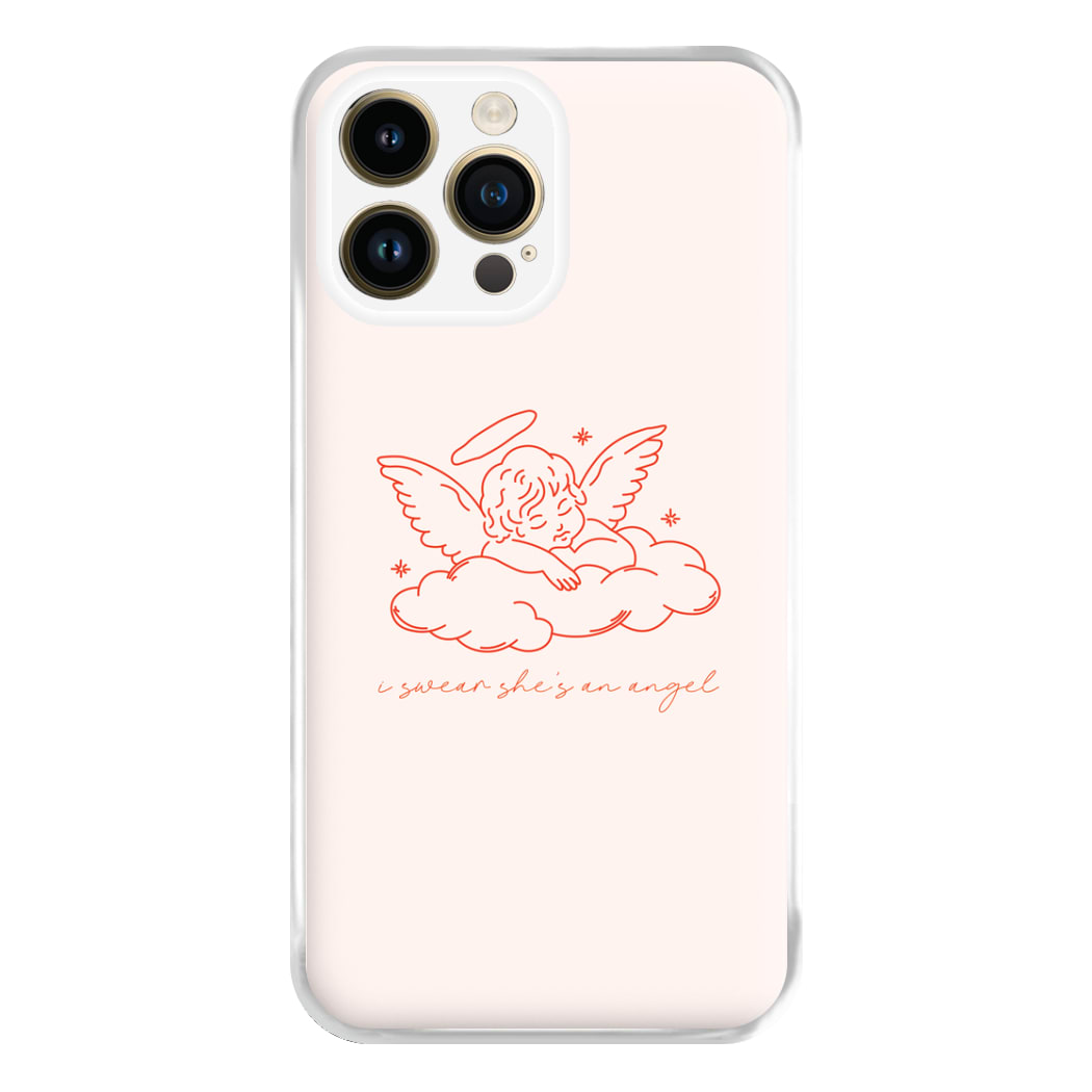 I Swear Shes An Angel - Clean Girl Aesthetic Phone Case for iPhone 14 Pro Max