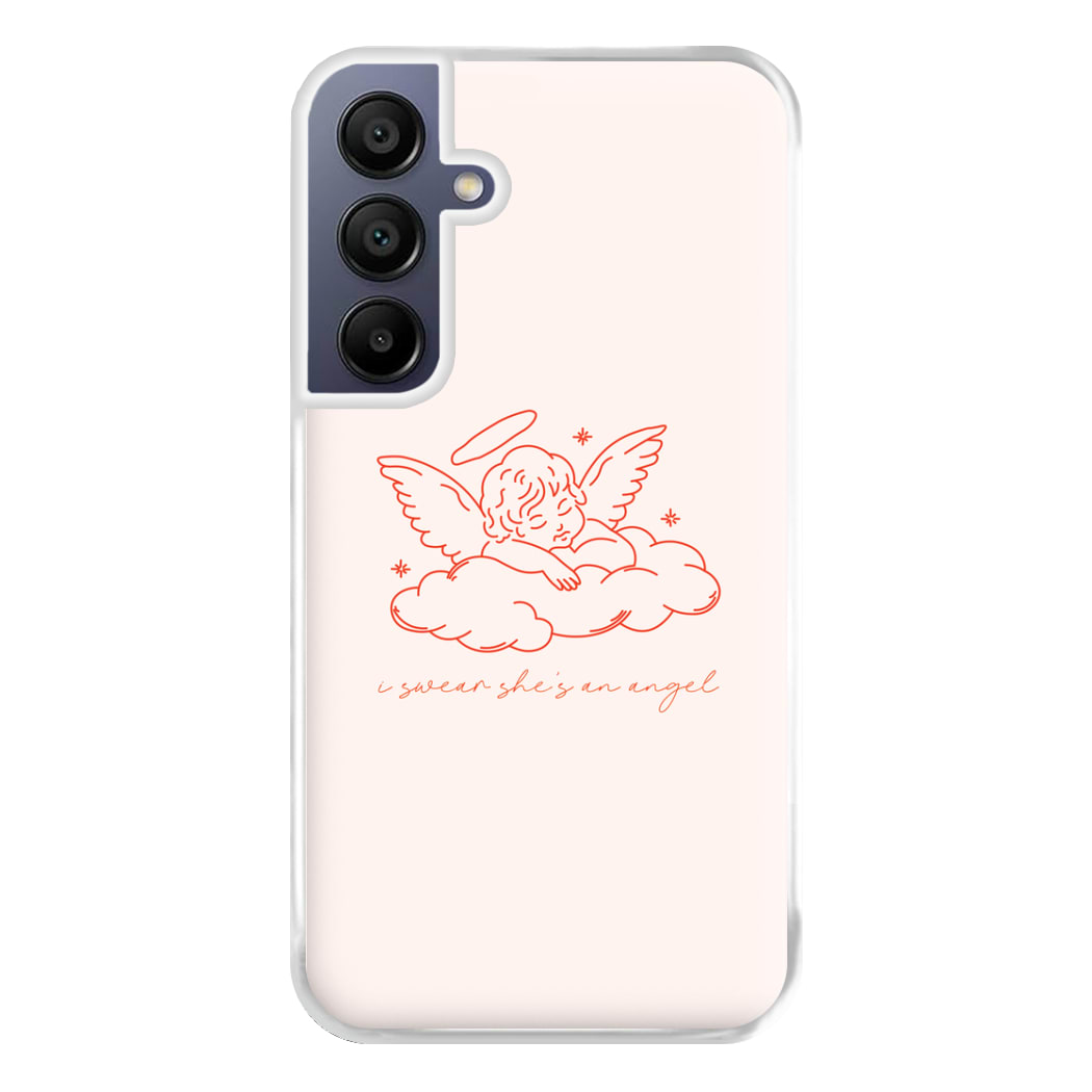 I Swear Shes An Angel - Clean Girl Aesthetic Phone Case for Galaxy A16