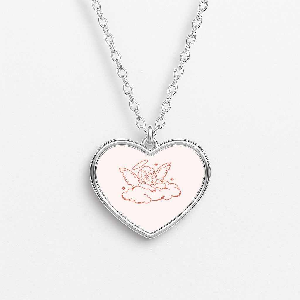 Angel - Clean Girl Aesthetic Heart Necklace