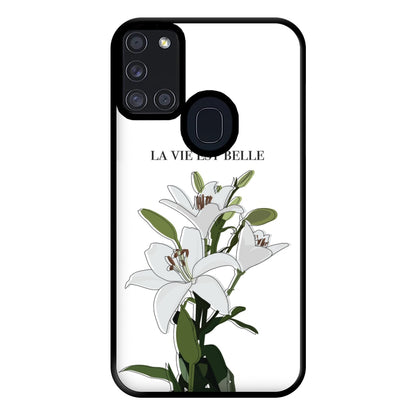 La Vie Est Belle - Clean Girl Aesthetic Phone Case for Galaxy A21s