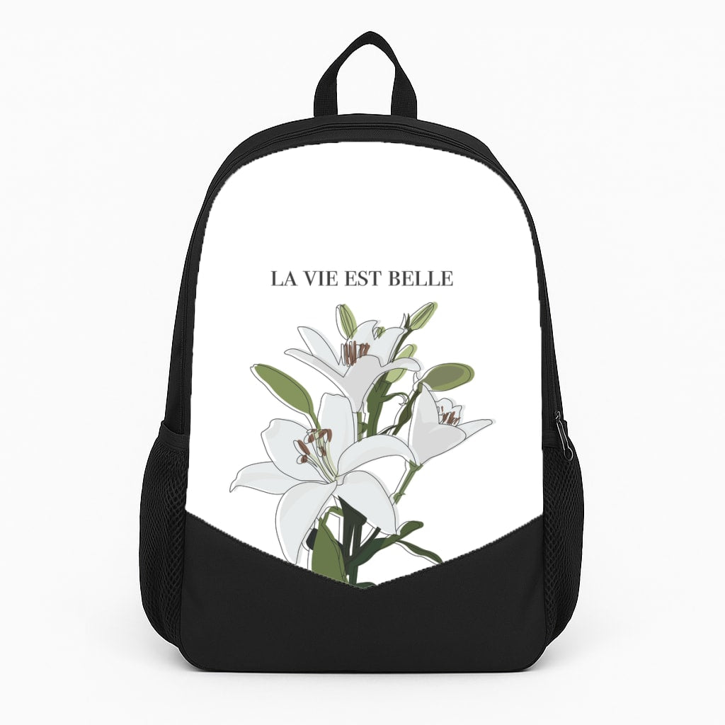 La Vie Est Belle - Clean Girl Aesthetic Large Backpack