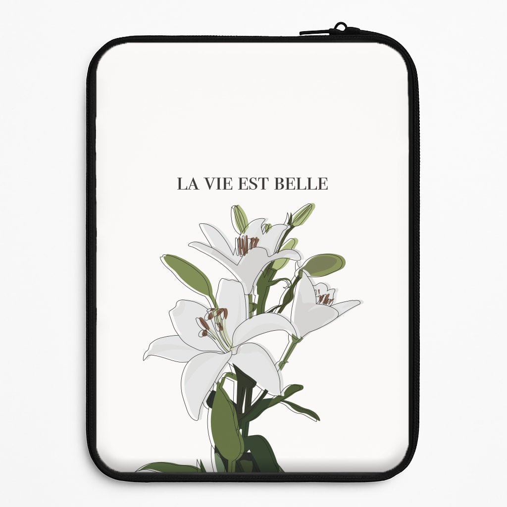 La Vie Est Belle - Clean Girl Aesthetic Laptop Sleeve