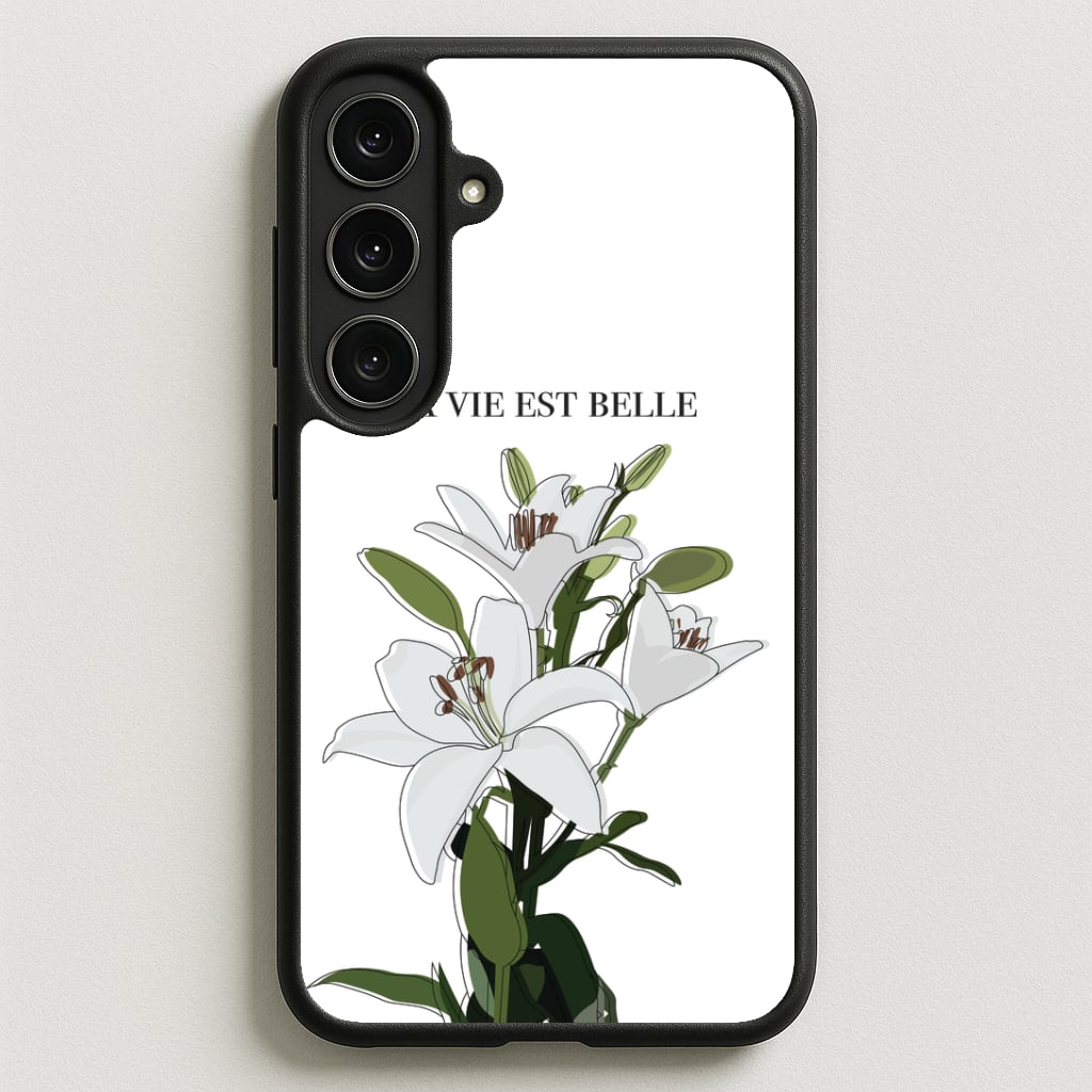 La Vie Est Belle - Clean Girl Aesthetic Phone Case for Galaxy S25FE