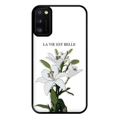 La Vie Est Belle - Clean Girl Aesthetic Phone Case for Galaxy A41