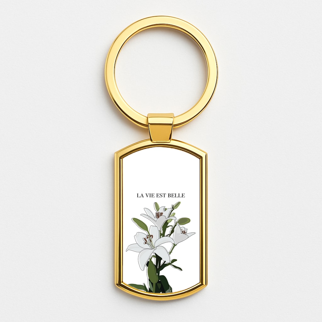La Vie Est Belle - Clean Girl Aesthetic Gold Keyring