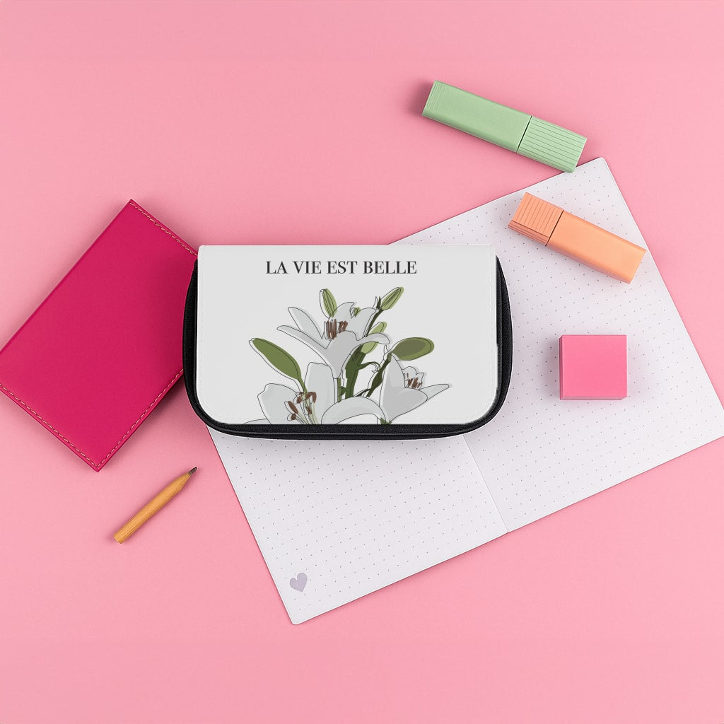 La Vie Est Belle - Clean Girl Aesthetic Pencil Case
