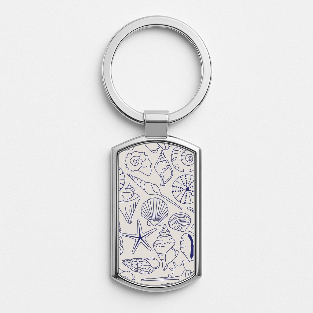 Sea Shells - Clean Girl Aesthetic Silver Keyring