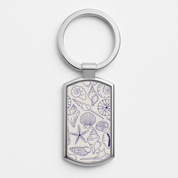 Sea Shells - Clean Girl Aesthetic Silver Keyring