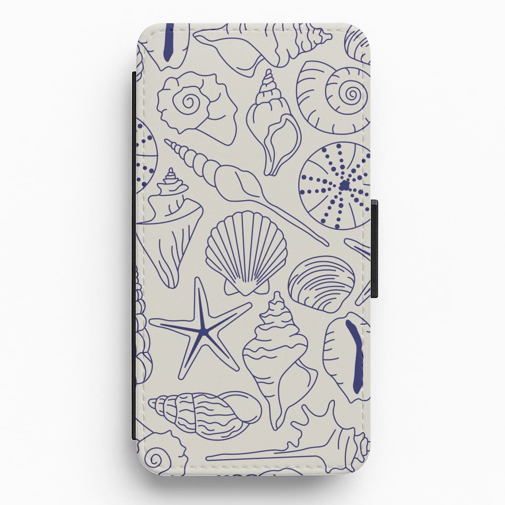 Sea Shells - Clean Girl Aesthetic Flip / Wallet Phone Case