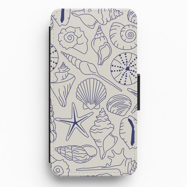 Sea Shells - Clean Girl Aesthetic Flip / Wallet Phone Case