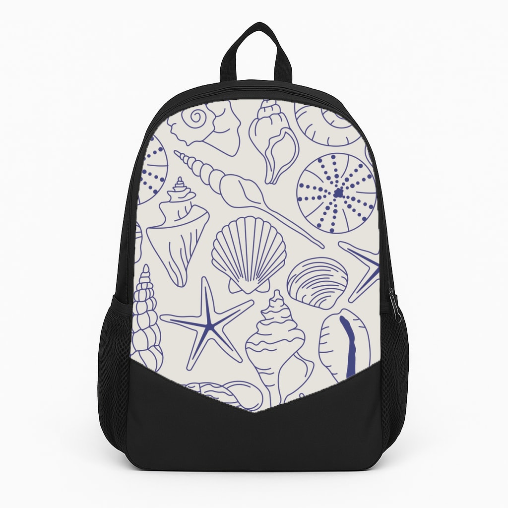 Sea Shells - Clean Girl Aesthetic Large Backpack