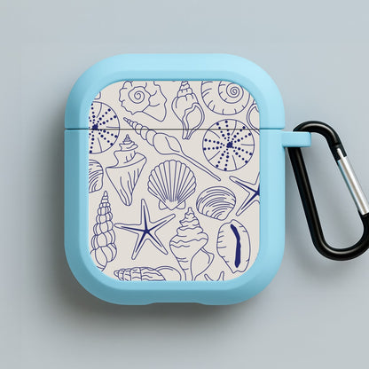 Sea Shells - Clean Girl Aesthetic Blue AirPods Case