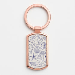 Sea Shells - Clean Girl Aesthetic Rose Gold Keyring