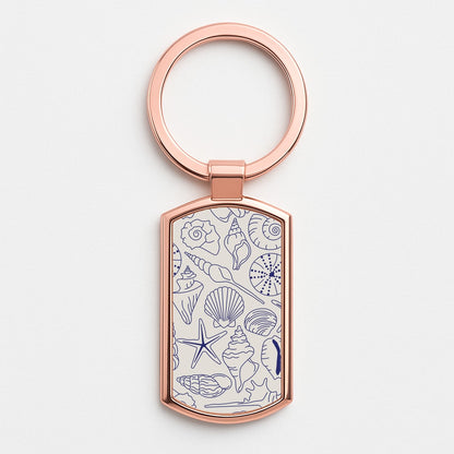 Sea Shells - Clean Girl Aesthetic Rose Gold Keyring