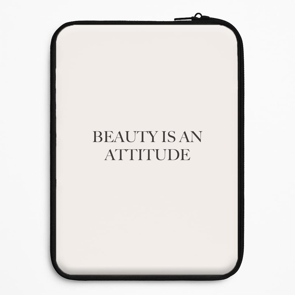 Beauty Is An Attitude - Clean Girl Aesthetic Laptop Sleeve