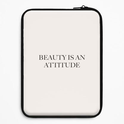 Beauty Is An Attitude - Clean Girl Aesthetic Universal Laptop Sleeve