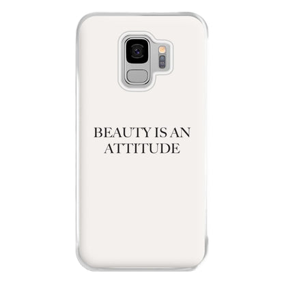 Beauty Is An Attitude - Clean Girl Aesthetic Phone Case for Galaxy S9 Plus