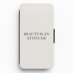 Beauty Is An Attitude - Clean Girl Aesthetic Flip / Wallet Phone Case