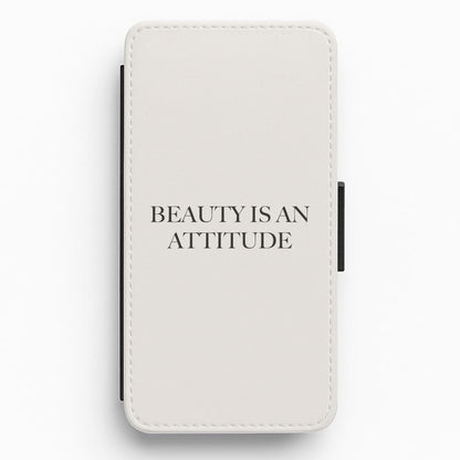 Beauty Is An Attitude - Clean Girl Aesthetic Flip / Wallet Phone Case