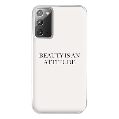 Beauty Is An Attitude - Clean Girl Aesthetic Phone Case for Galaxy Note 20 Ultra