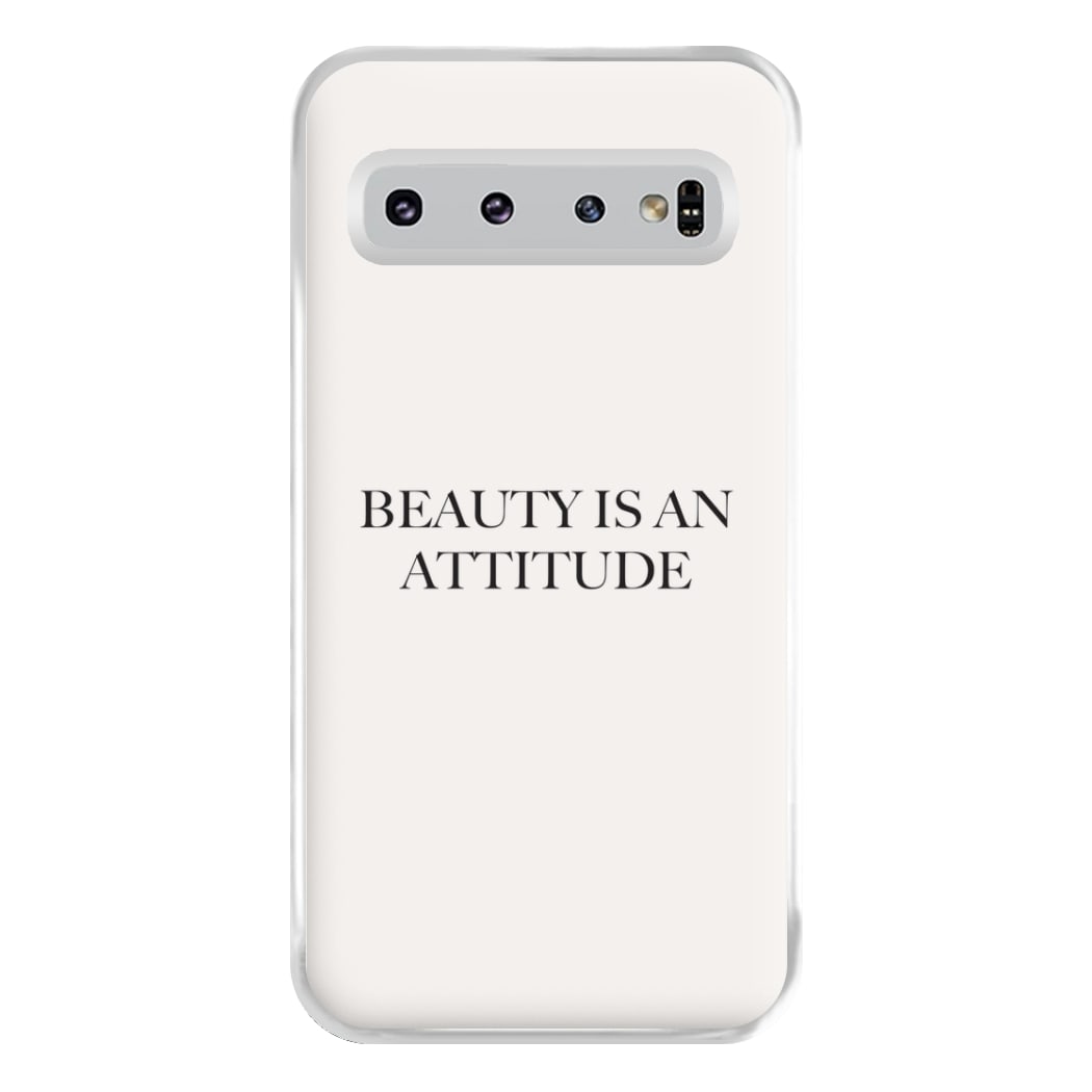 Beauty Is An Attitude - Clean Girl Aesthetic Phone Case for Galaxy S10 Plus