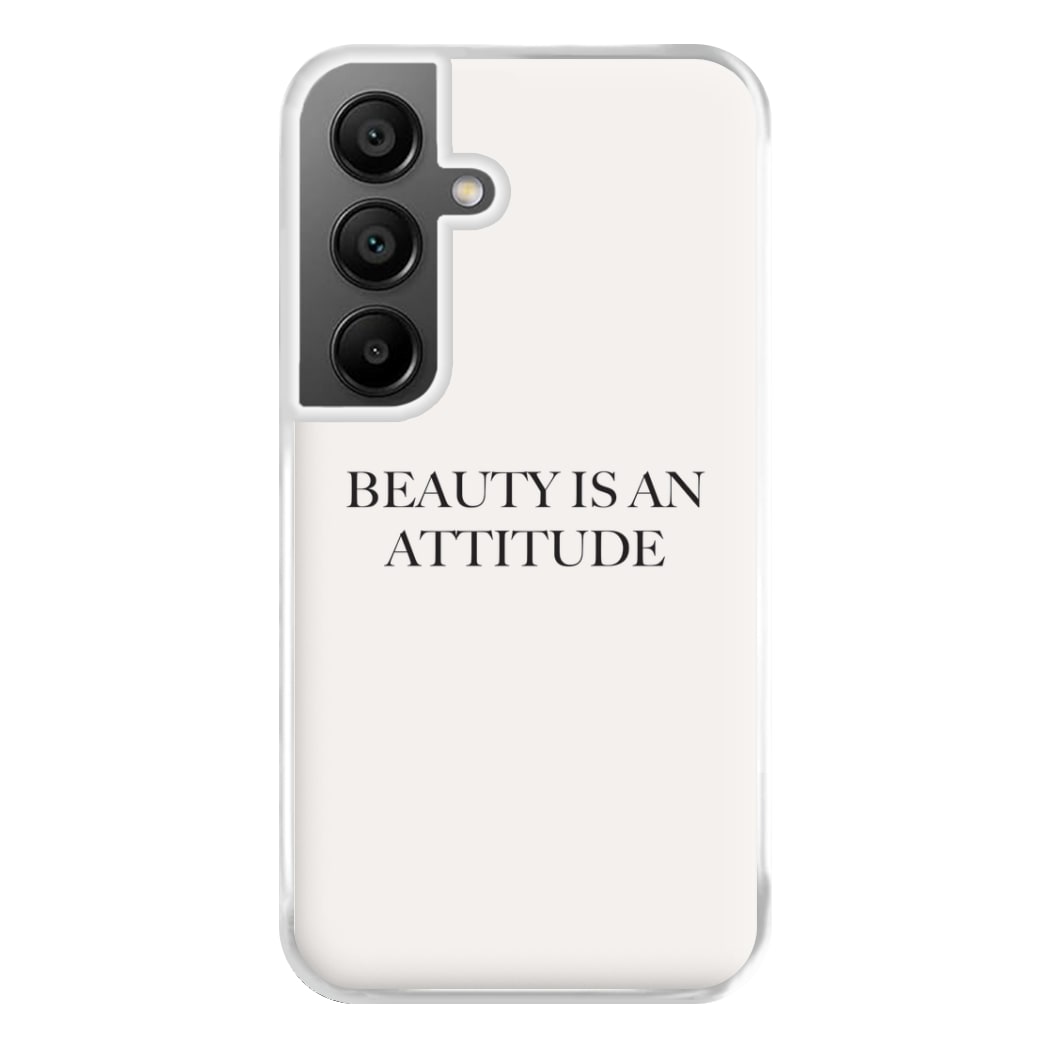 Beauty Is An Attitude - Clean Girl Aesthetic Phone Case for Galaxy A55