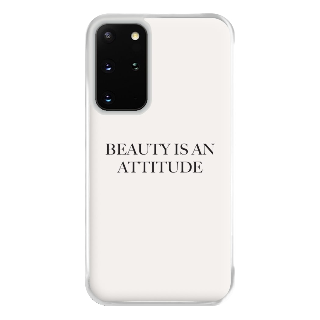 Beauty Is An Attitude - Clean Girl Aesthetic Phone Case for Galaxy S20 Plus