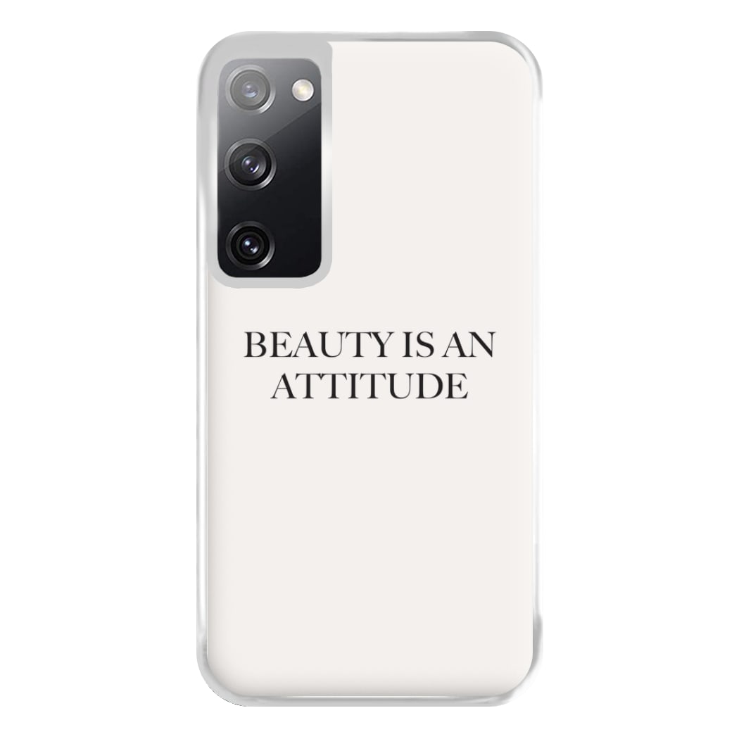 Beauty Is An Attitude - Clean Girl Aesthetic Phone Case for Galaxy S20