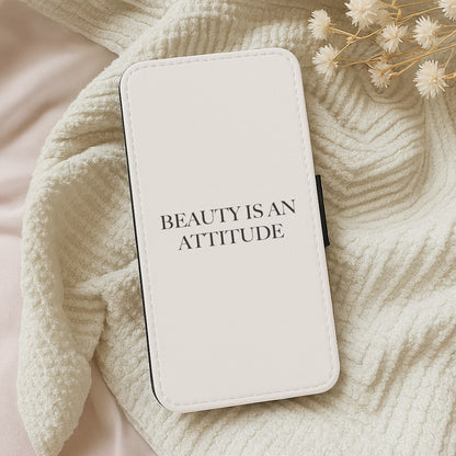 Beauty Is An Attitude - Clean Girl Aesthetic Wallet Phone Case