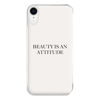 Beauty Is An Attitude - Clean Girl Aesthetic Phone Case for iPhone XR