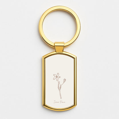 Inner Peace  Gold Keyring