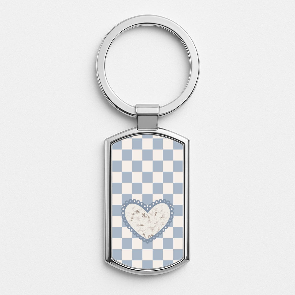 Doily Flower Silver Keyring