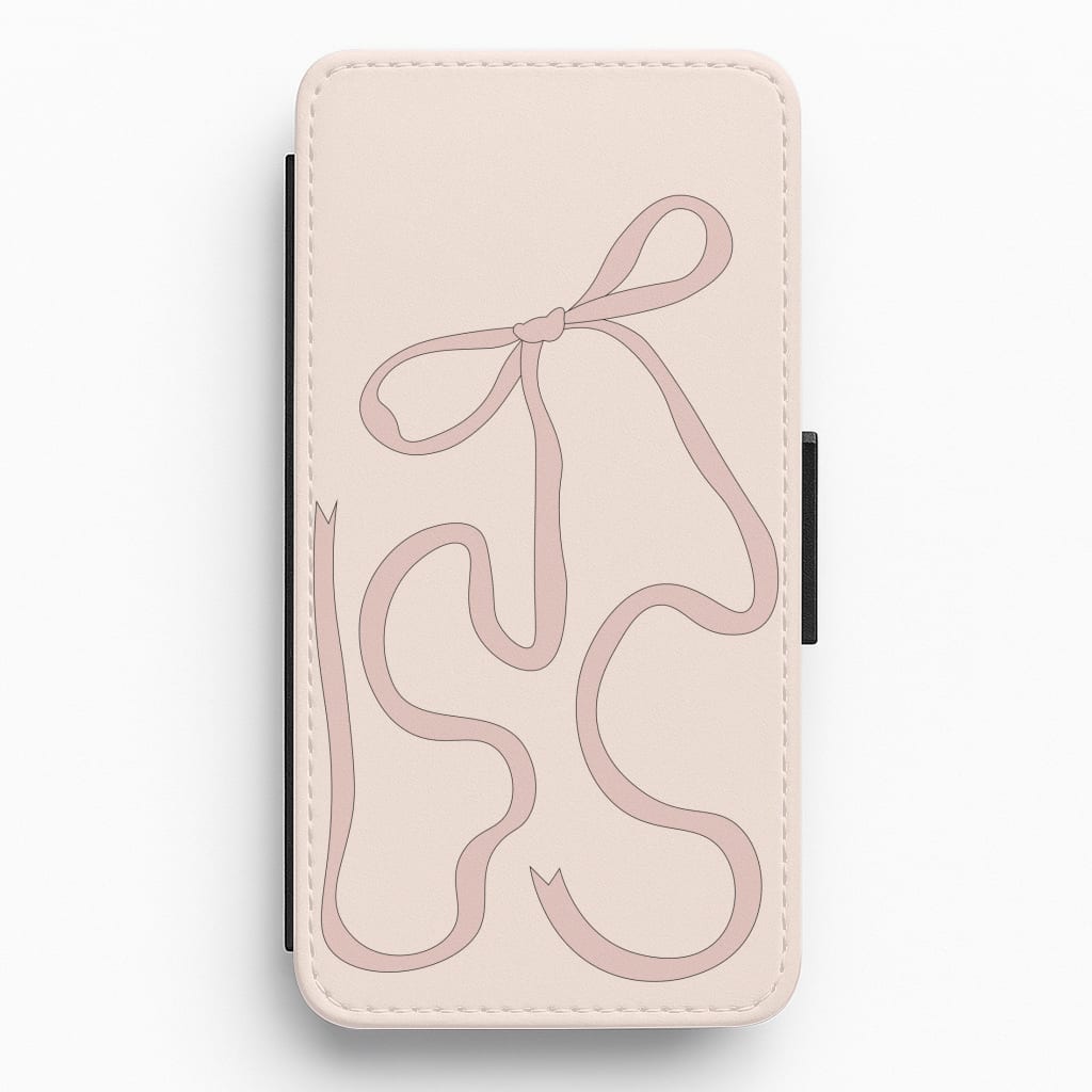 Pink Ribbon Flip / Wallet Phone Case