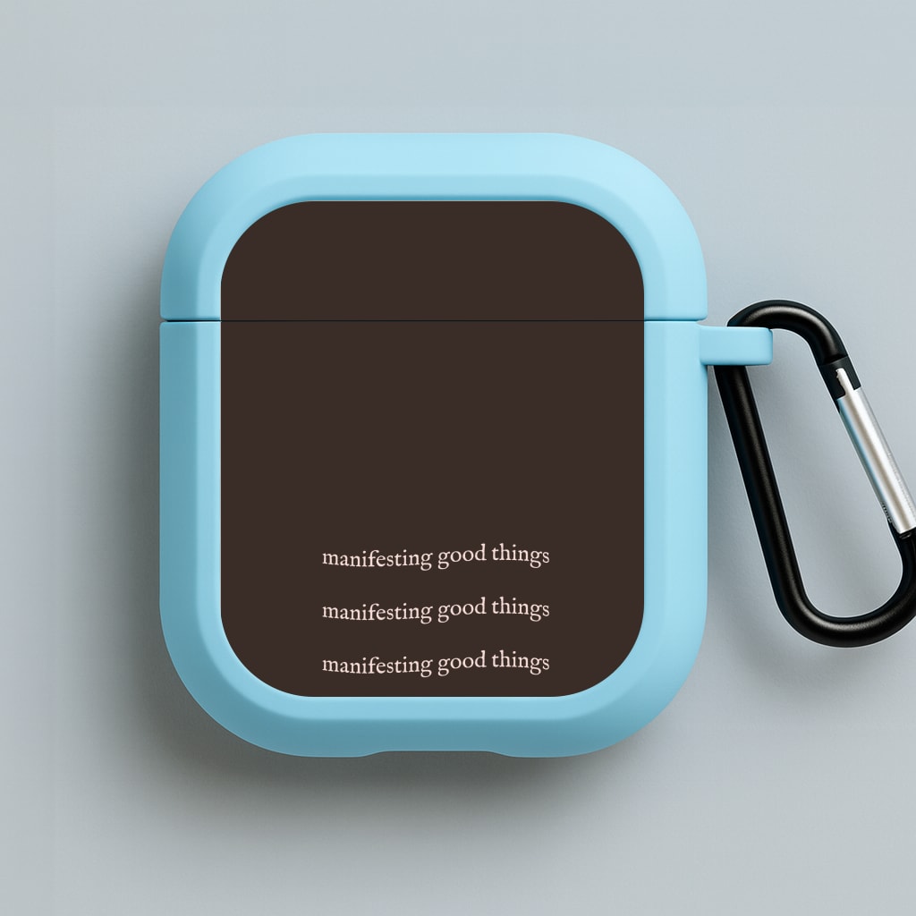 Manifesting Good Things Blue AirPods Case