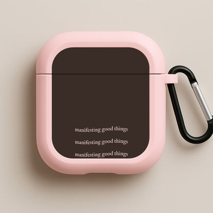 Manifesting Good Things Pink AirPods Case