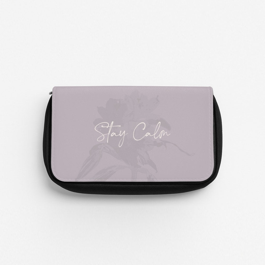 Mauve Stay Calm Pencil Case