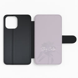 Mauve Stay Calm Flip Phone Case