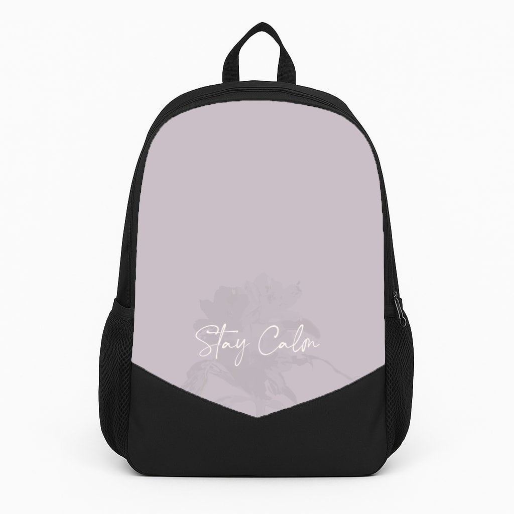 Mauve Stay Calm Large Backpack