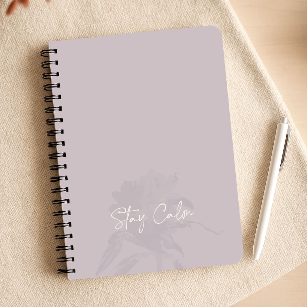 Mauve Stay Calm Notepad