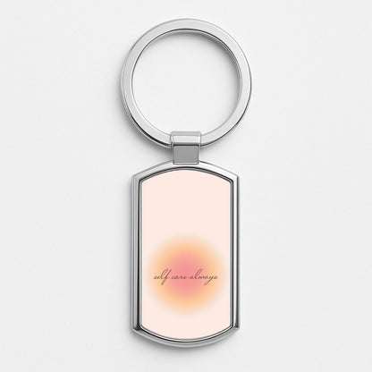 Self Care Always Silver Keyring