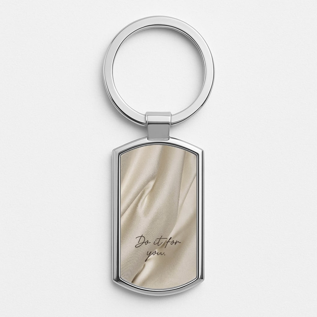 Do It For You Silk Silver Keyring
