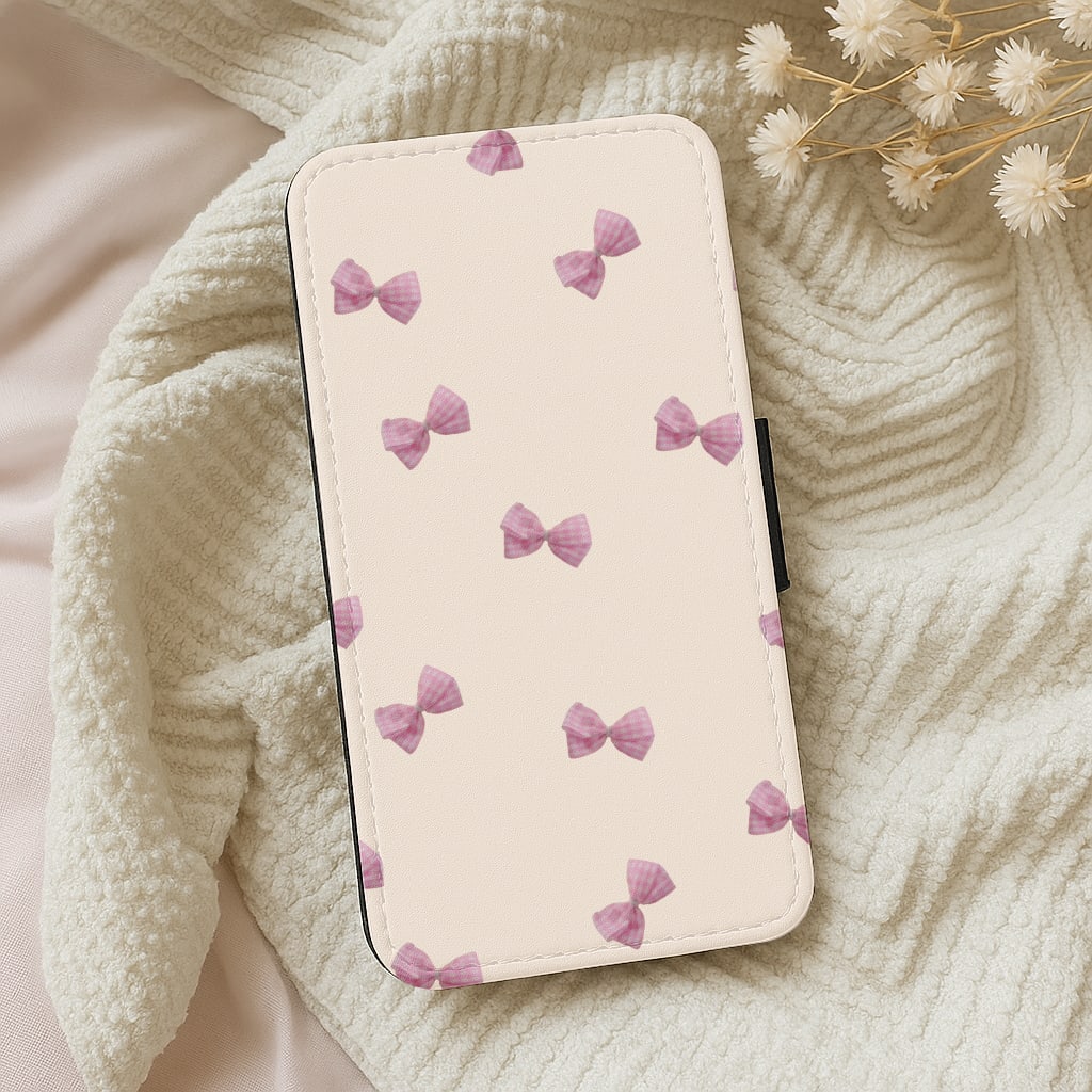 Pink Coquette Bows Wallet Phone Case
