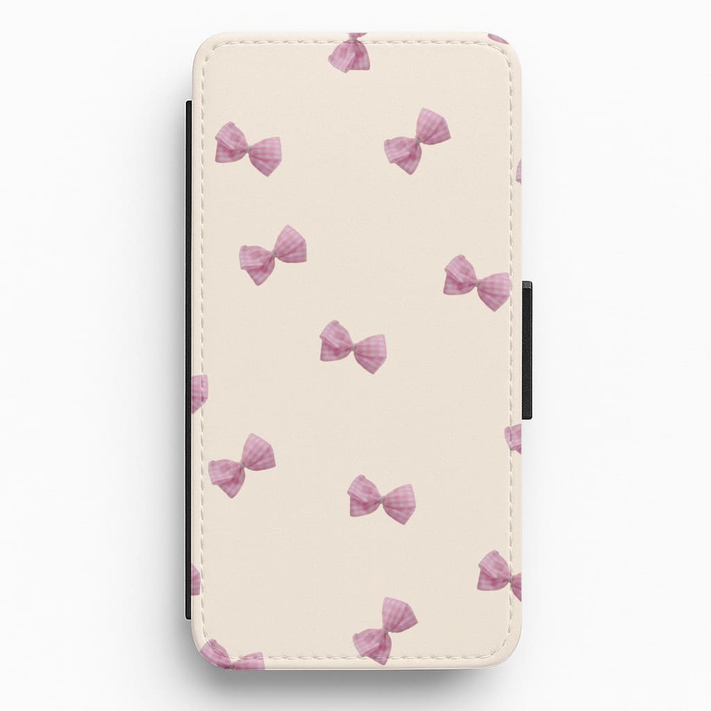 Pink Coquette Bows Flip / Wallet Phone Case