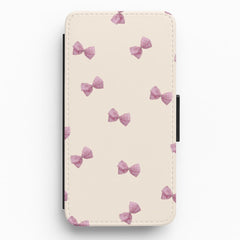 Pink Coquette Bows Flip / Wallet Phone Case