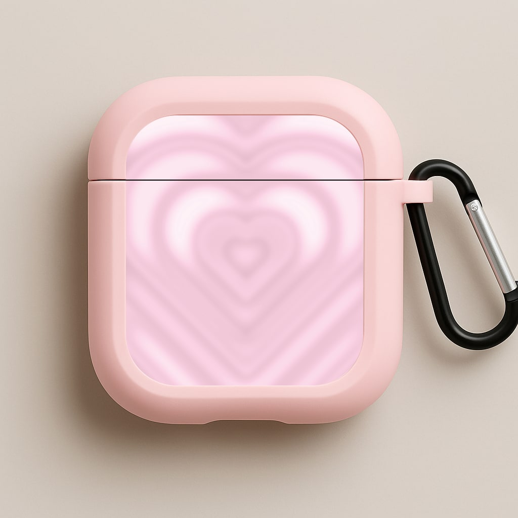 Drippy Love Heart Pink Pink AirPods Case