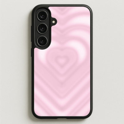 Drippy Love Heart Pink Phone Case for Galaxy S25FE