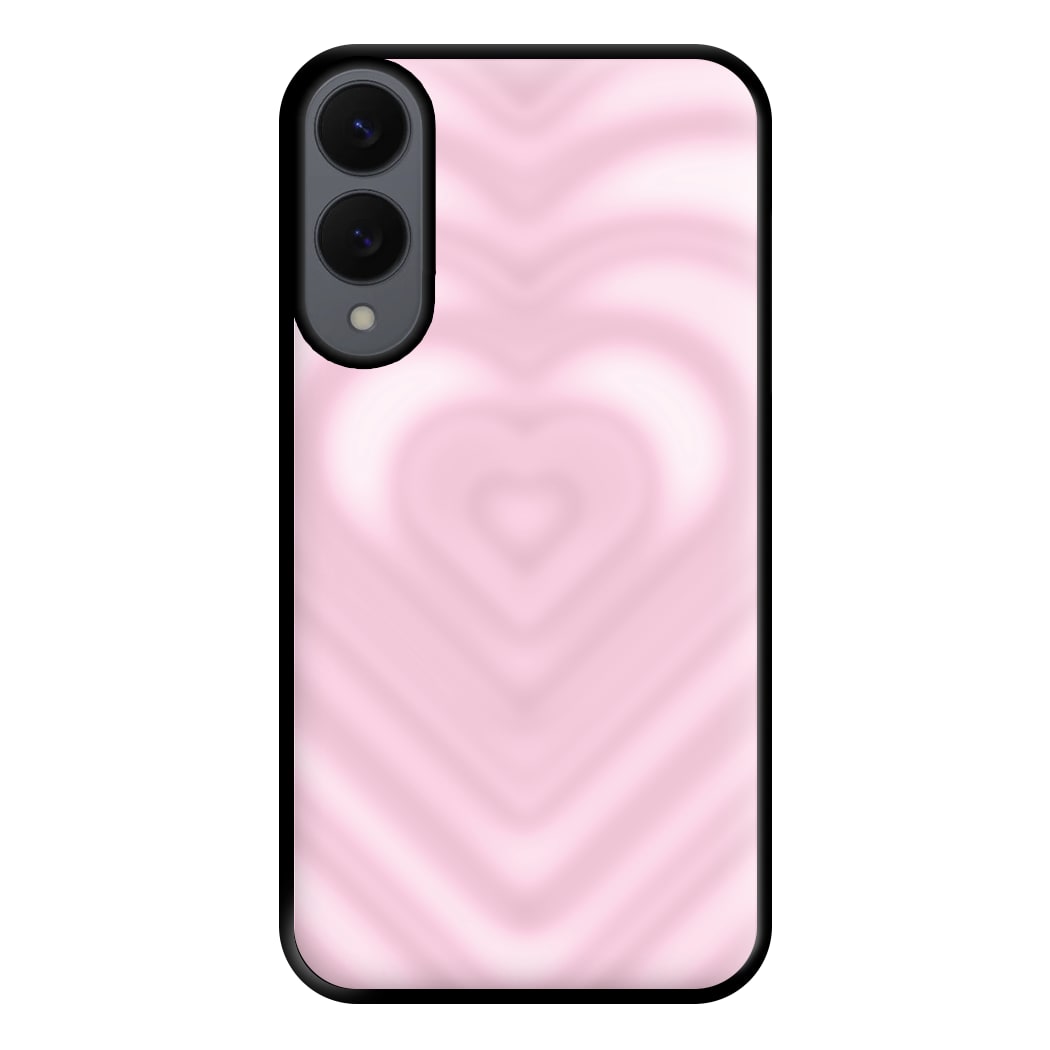 Drippy Love Heart Pink Phone Case for Galaxy S25 Edge
