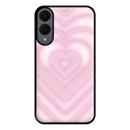 Drippy Love Heart Pink Phone Case for Galaxy S25 Edge