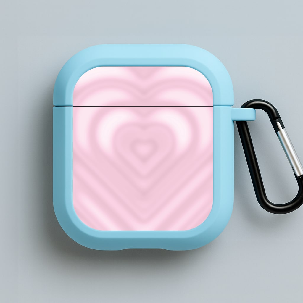 Drippy Love Heart Pink Blue AirPods Case